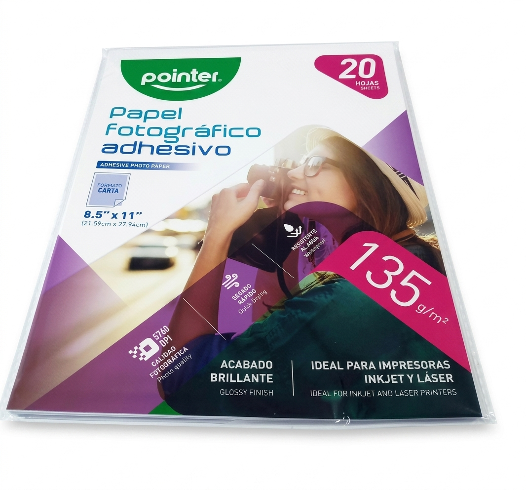 Papel Fotográfico Profesional Adhesivo para Ink-Jet y Láser