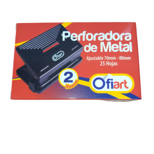 Perforadora 2 Huecos 70mm / 80mm Ajustable 25 Hojas