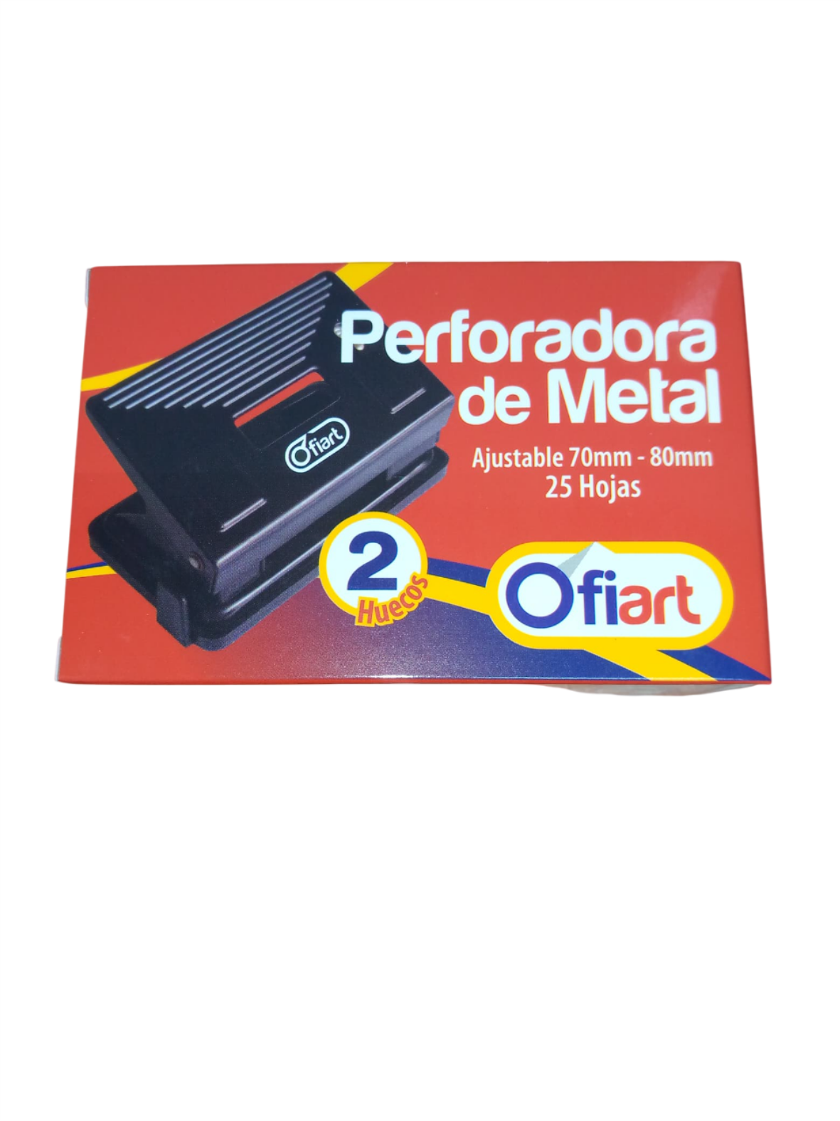 Perforadora 2 Huecos 70mm / 80mm Ajustable 25 Hojas