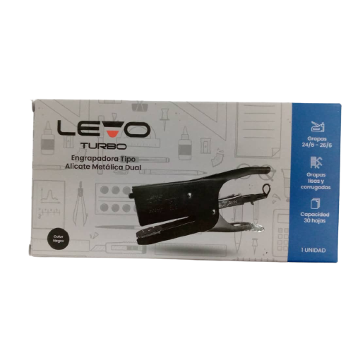Engrapadora Tipo Alicate de Metal Marca LEVO (30 Hojas) - Imagen 4
