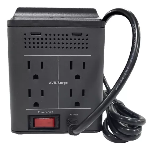 Regulador Jemip 600va 300w 4 Tomas / 4 Puertos Usb - Imagen 3